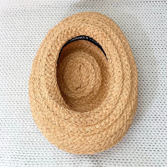 Helen Kaminski Vintage Raffia Classic 5 Turn Up Down Brim Sun Hat Handmade